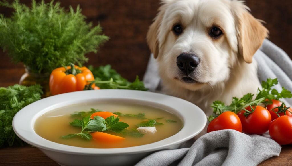 Chicken Broth for Sick Dogs