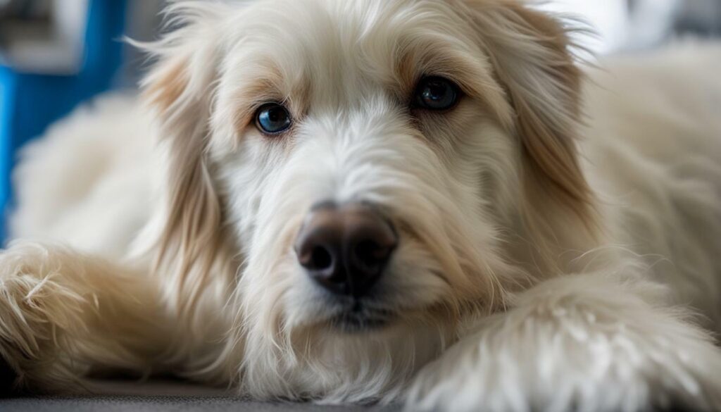 dog with dandruff