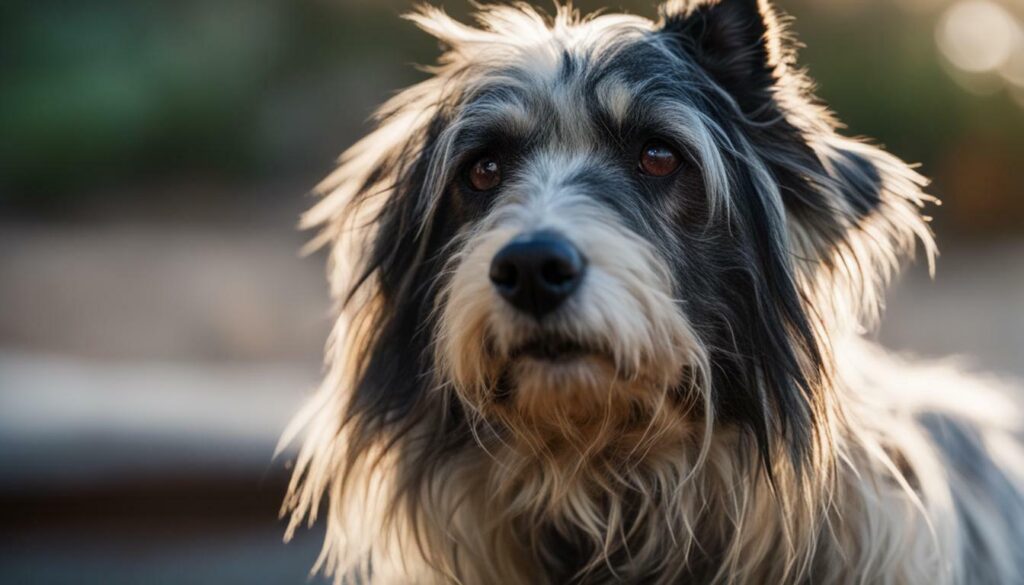 dog with dandruff